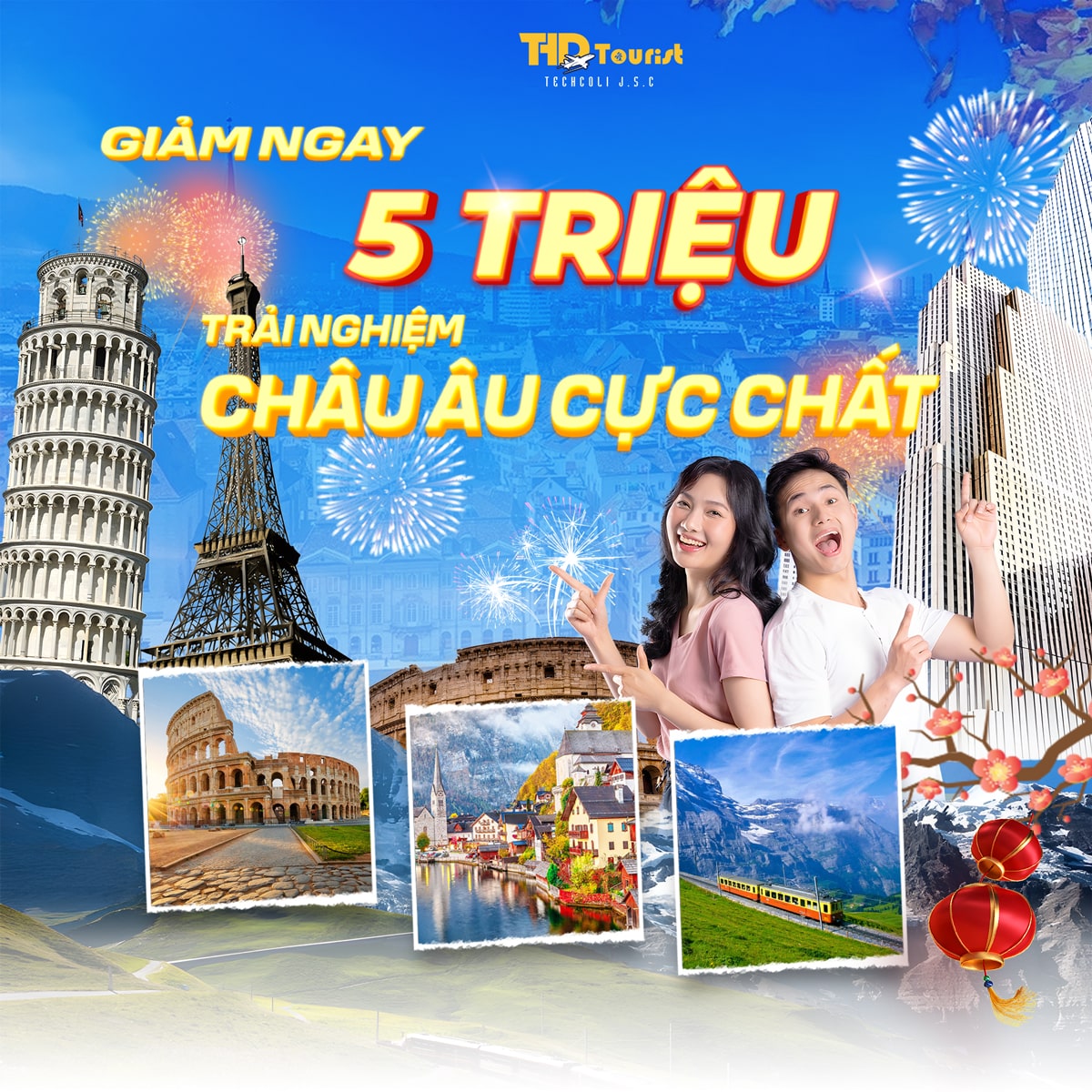 Hành trình tour 6 nước châu Âu